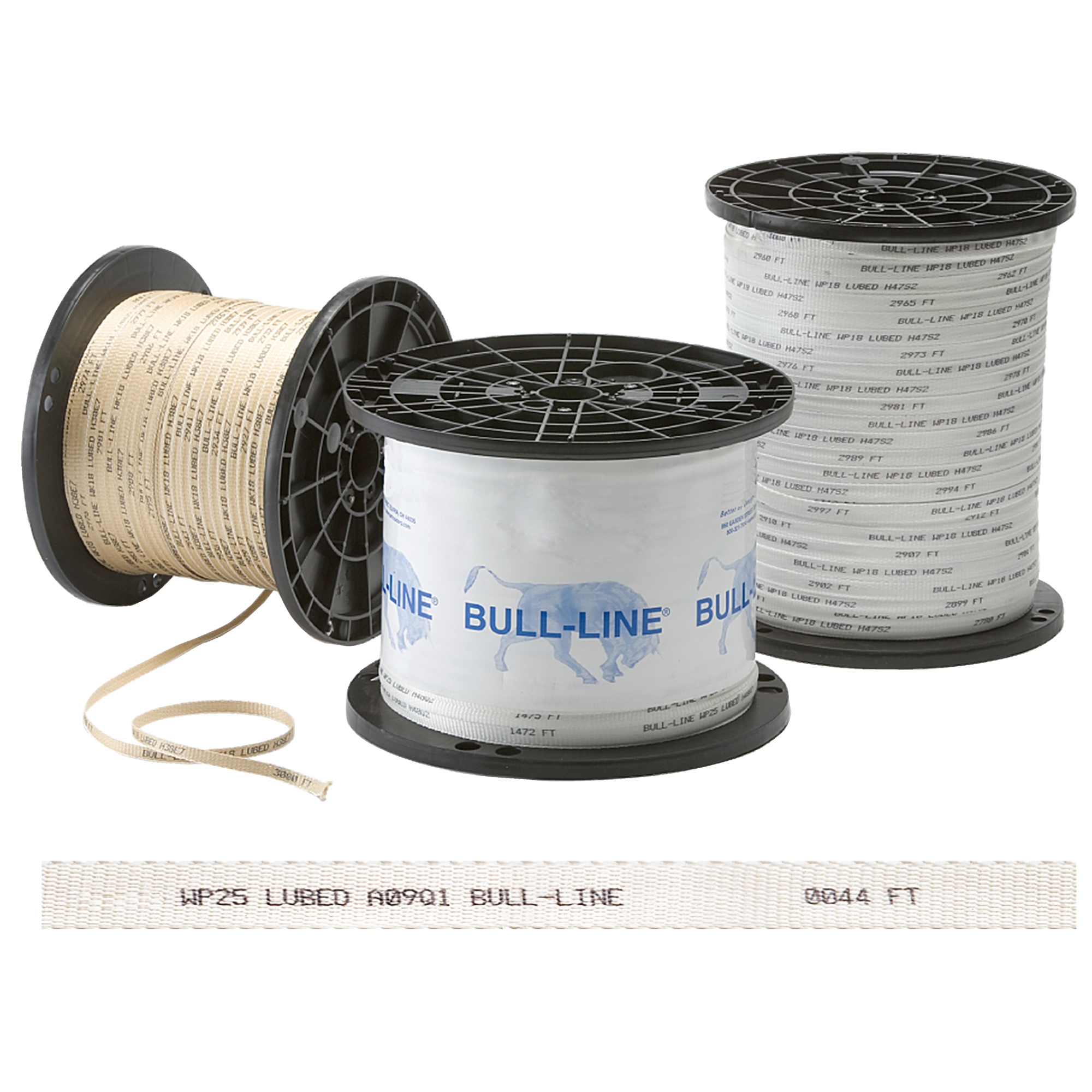 Bull-Line 100% Polyester Pull Tape provides a competitive solution for applications that require a high tensile strength and low elongation. Bull-Line Pull Tape is lightweight and has good blowability. Bull-Line Pull Tape has low burn through resistance in comparison to other brands. An added benefit of all Bull-Line Pull Tapes are the durable print and sequential markings, in both feet or meters, for accurate locating during installation. Bull-Line Pull Tape is made in the USA.