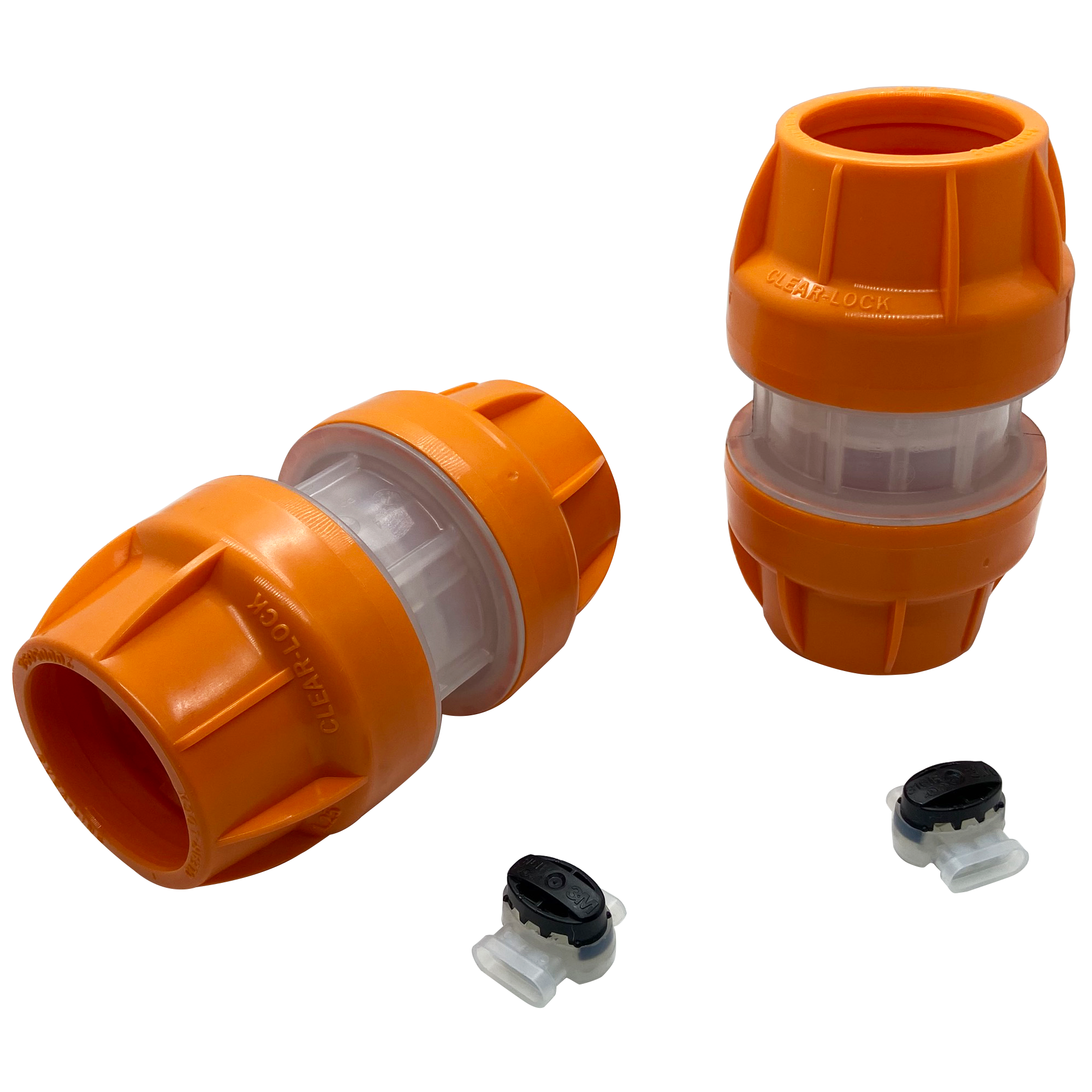 The Clear-Lock Couplers and PinPoint Splices in one simple package. All the advantages of the Clear-Lock couplers with water-tight connectors for the PinPoint locatable duct in one simple kit. A 2.50" kit is also available with our new Redi-Lock coupler.