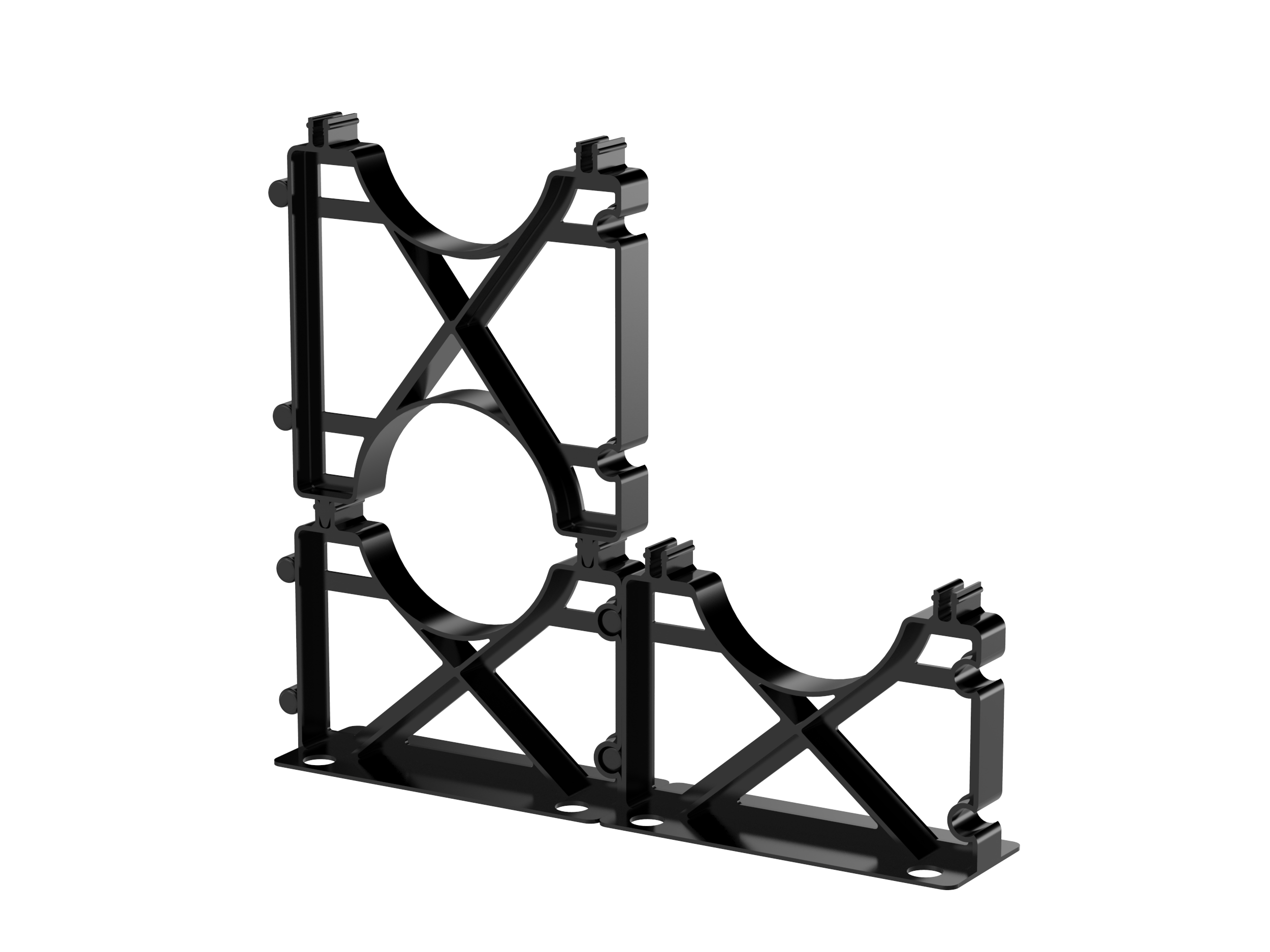 Available in intermediate and base configurations that snap into place, Duct Spacers are used to support duct arrays within trenches. Made from high-impact polymers, Duct Spacers can support heavy loads in direct bury installations while still being lightweight and easy to assemble by hand.